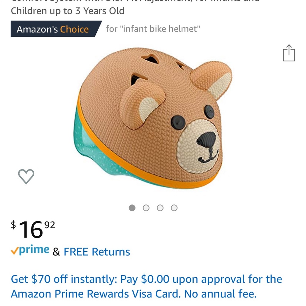 Baby/toddler bear helmet